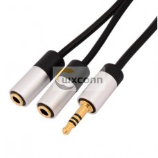 3.5mm Audio Cable Sound Quality Male to 2 Female 50CM 3.5mm Audio Cable Sound Quality Male to 2 Female 50CM