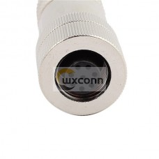 M12 Shielded Sensor Connector A-Coded 8 Pin Female Straight Cable Plug With Metal Shell Waterproof