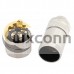 M12 Shielded Sensor Connector A-Coded 8 Pin Female Straight Cable Plug With Metal Shell Waterproof