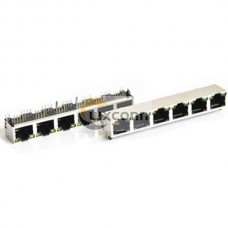 Best RJ45 6 Port Connectors Multi-port 1x6 Modular Jack Shield With Lights Best RJ45 6 Port Connectors Multi-port 1x6 Modular Jack Shield With Lights