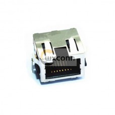2pcs RJ45 PCB Mount 1x1 Port Low Profile Thru-Hole Tab-UP Female