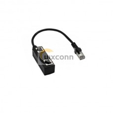 RJ45 Splitter Adapter 1 to 2 Port Switch Cable 20CM for Cat5 Cat6 LAN Ethernet Socket Connector