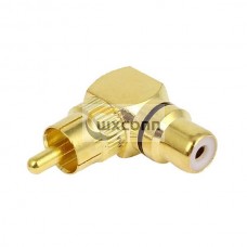 RCA Adapter Audio Gold Plated RCA Right Angle Connector Plug Adapters Male to Female Jack RCA Adapter Audio Gold Plated RCA Right Angle Connector Plug Adapters Male to Female Jack