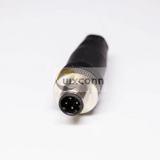 Industrial M12 D-Code Field Terminable Waterproof Plug 4Pin Male With PG9/PG7 Unshield Industrial M12 D-Code Field Terminable Waterproof Plug 4Pin Male With PG9/PG7 Unshield