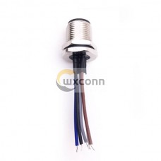 M12 5Pin Panel Mount Connector A-Coded Wires 30CM AWG22 Shield M12 5Pin Panel Mount Connector A-Coded Wires 30CM AWG22 Shield
