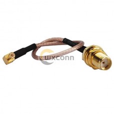 SMA Antenna Cable Extension Assembly RG316 SMA Female to MCX Male Right Angle 15CM SMA Antenna Cable Extension Assembly RG316 SMA Female to MCX Male Right Angle 15CM