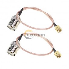 SMA SO239 Cable RG316 15CM with SMA Male to UHF Female 2pcs SMA SO239 Cable RG316 15CM with SMA Male to UHF Female 2pcs