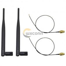 3dBi 2.4GHz 5.8GHz Dual Band WiFi RP-SMA Antenna+2 x 35cm U.fl/IPEX Cable 3dBi 2.4GHz 5.8GHz Dual Band WiFi RP-SMA Antenna+2 x 35cm U.fl/IPEX Cable