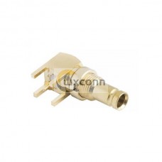 1.0/2.3 Connector Jack Solder Termination Right Angle 75Ω PCB Mount standard Bulkhead Fitting Threaded 6GHz 1.0/2.3 Connector Jack Solder Termination Right Angle 75Ω PCB Mount standard Bulkhead Fitting Threaded 6GHz