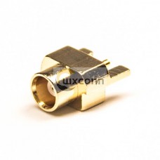 MCX Edge Mount for PCB Mount Female Connector 180 Degree Gold Plating MCX Edge Mount for PCB Mount Female Connector 180 Degree Gold Plating