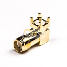 DIP Type SMA Connector 90 Degree Female Panel Mount Gold Plating DIP Type SMA Connector 90 Degree Female Panel Mount Gold Plating