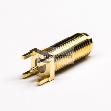 180 Degree SMA Female Through Hole Gold Plating PCB Mount 180 Degree SMA Female Through Hole Gold Plating PCB Mount