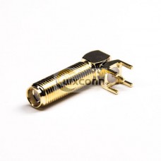 SMA Connector 50 Ohm Right Angled Gold Plating Through Hole SMA Connector 50 Ohm Right Angled Gold Plating Through Hole