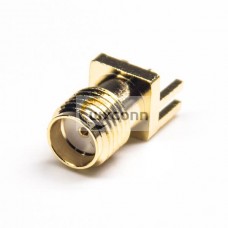 Edge Mount SMA Connector Straight Female Threaded Gold Plating for PCB Mount Edge Mount SMA Connector Straight Female Threaded Gold Plating for PCB Mount