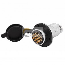 Aviation Connector Cap GX30-10Pin Round Panel Mount Connector Straight Metal Male Female