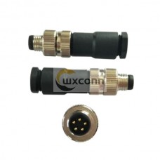 M8 Aviation Plug Waterproof Plastic B Coding 5Pin Male Assemble Type Cable Straight  Connector