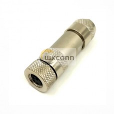 M8 Metal Plug Assemble Type 4Pin Waterproof Straight M8 Female Plug Shielded For Cable M8 Metal Plug Assemble Type 4Pin Waterproof Straight M8 Female Plug Shielded For Cable