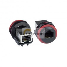 Waterproof Cat5e RJ45 Feed-Thru Coupler Case Side Socket Waterproof Cat5e RJ45 Feed-Thru Coupler Case Side Socket