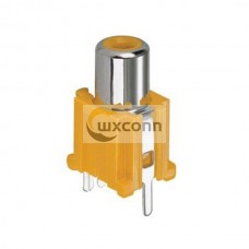 PCB Mount RCA Female Connector Straight Type For Yellow Zinc Alloy PCB Mount RCA Female Connector Straight Type For Yellow Zinc Alloy