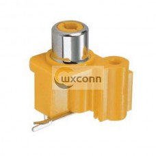 RCA Connector Jack PCB Yellow Color Right Angle Female Video AV RCA Connector Jack PCB Yellow Color Right Angle Female Video AV