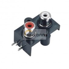 Female to Female RCA Connector Angled Socket for PCB Female to Female RCA Connector Angled Socket for PCB