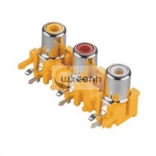 Yellow Color PCB Mount RCA Female Connector Right Angle Yellow Color PCB Mount RCA Female Connector Right Angle