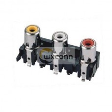 RCA Conenctor Black Socket 3 Hole Straight Nickel Plated RCA Conenctor Black Socket 3 Hole Straight Nickel Plated