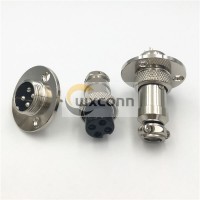 Jack GX16 4p Round Aviation Connector Male Flange Mount Socket and Straight Plug Jack GX16 4p Round Aviation Connector Male Flange Mount Socket and Straight Plug