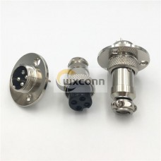 Jack GX16 4p Round Aviation Connector Male Flange Mount Socket and Straight Plug Jack GX16 4p Round Aviation Connector Male Flange Mount Socket and Straight Plug