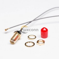 SMA Female Bulkhead Cable Straight with Gray Coaxial Cable RF1.13IPEX Ⅰ SMA Female Bulkhead Cable Straight with Gray Coaxial Cable RF1.13IPEX Ⅰ