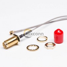 SMA Bulkhead Cable Dustproof Straight Socket with RF1.13 Gray Coaxial IPEX Pigtail 100cm SMA Bulkhead Cable Dustproof Straight Socket with RF1.13 Gray Coaxial IPEX Pigtail 100cm