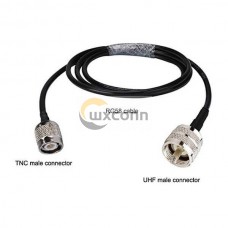 TNC Connector RG58 Coaxial Cable Assembly 50CM to PL259 UHF Connector for Wireless Antenna TNC Connector RG58 Coaxial Cable Assembly 50CM to PL259 UHF Connector for Wireless Antenna