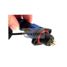 SP13 5 Pin IP68 Connector With 2 Hole Flange from Lights SP13 5 Pin IP68 Connector With 2 Hole Flange from Lights