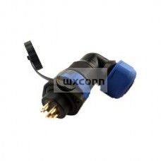 Plastic Female Male Wire Cable Connector Right Angle Waterproof Aviation Connector
