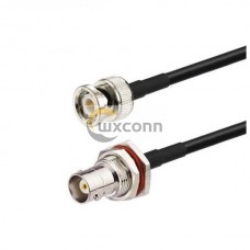 RF Cable Male Female BNC to BNC Bulkhead RG58 Pigtail RF Coaxial Cable 10CM RF Cable Male Female BNC to BNC Bulkhead RG58 Pigtail RF Coaxial Cable 10CM