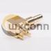 smb female right angle connector Gold Plated for PCB Mount