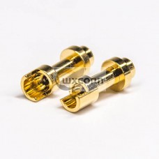 Brass Battery Connector Straight Type Gold Plated Plug Brass Battery Connector Straight Type Gold Plated Plug