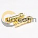 Brass Battery Connector Straight Type Gold Plated Plug Brass Battery Connector Straight Type Gold Plated Plug