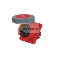 63A 5pin IEC60309 IP67 CEE Industrial Panel Mount Receptacle Angle Type