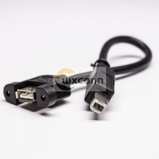 Panel Mount Type A Female to Type B Male Connector Cable Panel Mount Type A Female to Type B Male Connector Cable