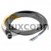 10pcs M12 4 Core A-Coding Female Straight Connector Molded 1.5M AWG22 PVC Black Cable Single Ended
