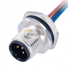 10pcs M12 Waterproof Connectors Male Contacts With Wires AWG22/AWG24 50CM