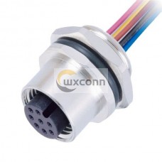 10pcs M12 8pin Female Panel Mount Connector With 50CM Length Single Wires 10pcs M12 8pin Female Panel Mount Connector With 50CM Length Single Wires