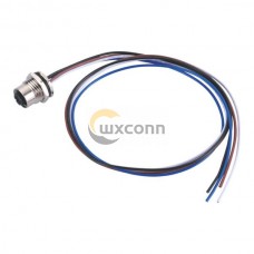 10pcs M12 4Pin D-Coding Female Panel Front Mounting Connector With 1M Wires 10pcs M12 4Pin D-Coding Female Panel Front Mounting Connector With 1M Wires