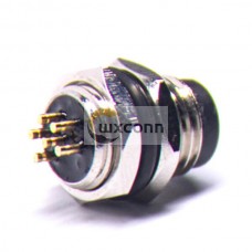 10pcs M8 Bulkhead Connector Straight A-Coding Panel Connector 6 Pin Male Back Mount PCB Socket 10pcs M8 Bulkhead Connector Straight A-Coding Panel Connector 6 Pin Male Back Mount PCB Socket