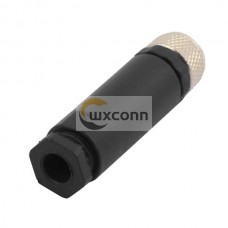 10pcs M8 4 Pin Female Connector Waterproof Assemblely Cable Unshiled Straight  Plug