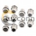 M12 4 Pin Female Panel Mount Connector Front Mount M16 x 1.5 Fixing Thread 10PCS