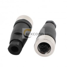 M12 5Pin Plug Female Assembly Screw-Joint Connector With Plastic Shell 5PCS