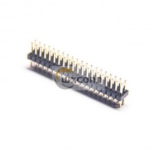2pcs 40 Pin Header Connector 180 Degree 1.27mm  Dual Row Dip Type