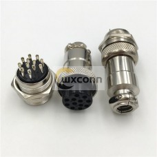 10pcs 12 Pin GX20 Wire Connector Straight Electrical Connector Male Female Plug and Socket